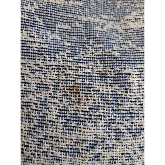 Vintage Ladies Golf Themed Plaid Border Fringed Throw Blanket FLAW - Picture 10 of 11